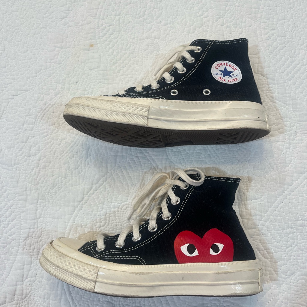 Comme Des Garons Play X Converse Chuck Taylor Hidden Heart High Top Sneaker